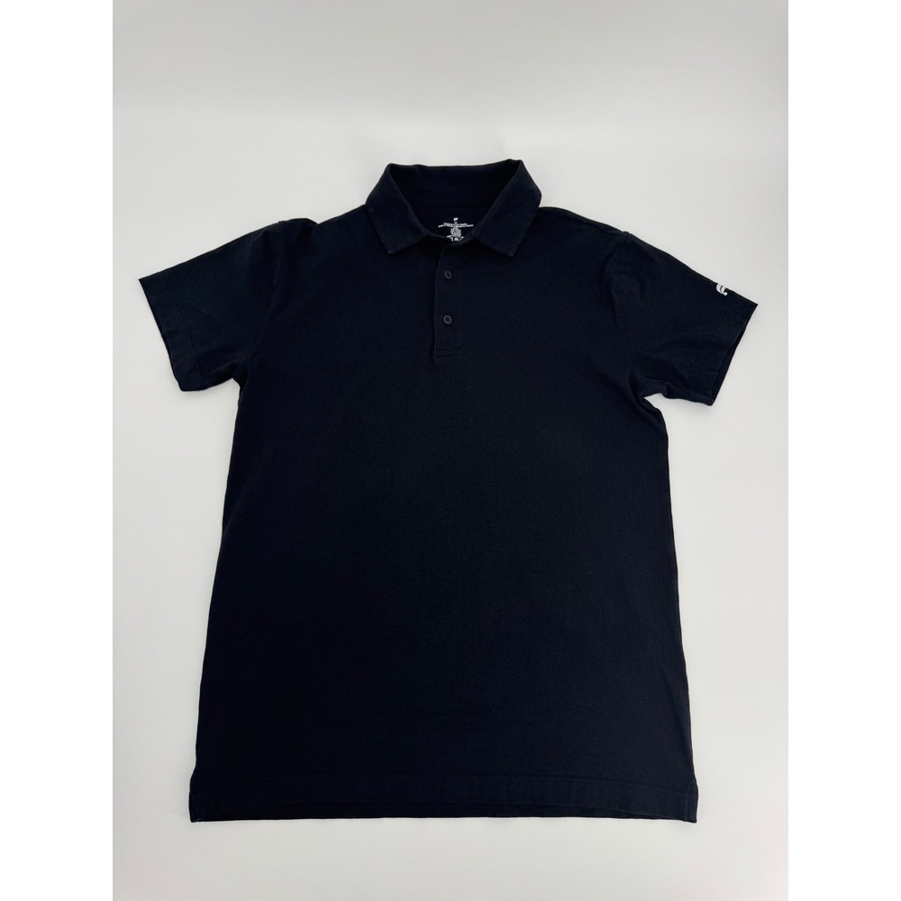 Fabletics Mens Short Sleeve Polo Shirt Black Cotton Modal Stretch Size XS
